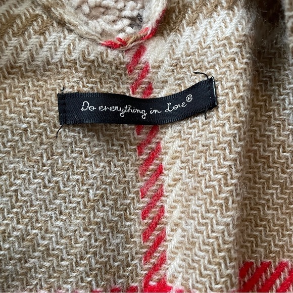 Blanket Poncho Wrap Kimono Top in Plaid ~ Do Everything in Love - Picture 6 of 7